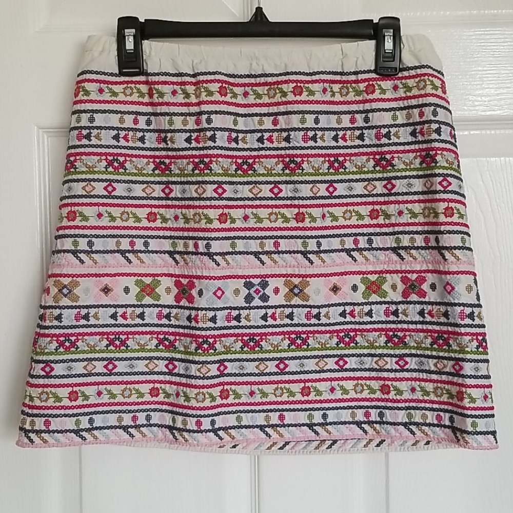 Lands' End Kids Colorful Embroidered Skirt - Girl's Size 16